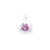 Sterling Silver Pink CZ Post Earrings