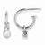Sterling Silver CZ Dangle Hoop Earrings