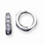 Sterling Silver CZ Hoop Earrings