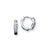 Sterling Silver CZ Hoop Earrings
