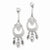 Sterling Silver CZ Ch&elier Earrings
