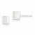 Sterling Silver Polished 6mm Square Earrings