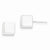 Sterling Silver Polished 8mm Square Earrings