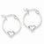 Sterling Silver Heart Hoop Earrings