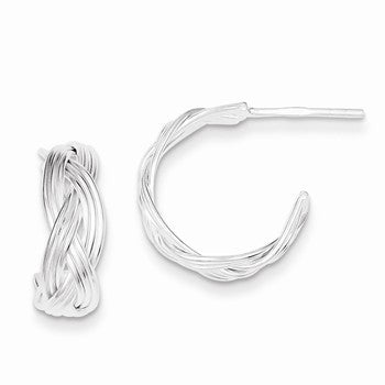 Sterling Silver J-Hoop Earrings