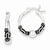 Sterling Silver Antiqued Fancy Beaded Hoop Earrings