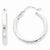 Sterling Silver Diamond-cut Satin Polished Earrings