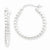 Sterling Silver Polished Beaded Hoop Earrings