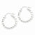 Sterling Silver Polished Beaded Hoop Earrings