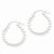 Sterling Silver Polished Beaded Hoop Earrings