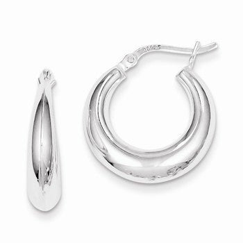 Sterling Silver Polished Hoop Earrings