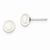 Sterling Silver White Freshwater CulturedPearl 7-7.5mm button Earrings