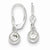 Sterling Silver 5mm Round CZ Leverback Earrings