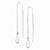 Sterling Silver Clear Crystal Teardrop Threader Earrings