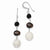 Sterling Silver Jet Crystal/Howlite Freshwater CulturedPeacock Pearl Earrings