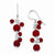 Sterling Silver Red Crystal Earrings