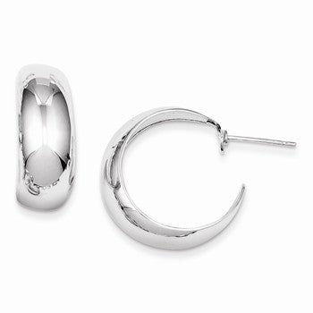 Sterling Silver Fancy Hoop Earrings