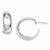 Sterling Silver Fancy Hoop Earrings