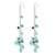 Sterling Silver Amazonite/Blue Crystal/Freshwater Cultured Pearl Earrings