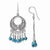 Sterling Silver Dyed Howlite Antiqued Earrings
