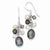 Sterling Silver Blue Crystal/Peacock White Freshwater CulturedPearl Earrings