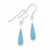 Sterling Silver Dangling Turquoise Earrings