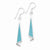 Sterling Silver Dangling Turquoise Earrings