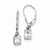 Sterling Silver CZ Leverback Earrings