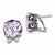 Sterling Silver Lavender CZ Antiqued Earrings