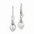 Sterling Silver CZ Leverback Earrings