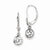 Sterling Silver CZ Leverback Earrings