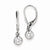 Sterling Silver CZ Leverback Earrings