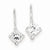 Sterling Silver CZ Leverback Earrings