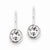 Sterling Silver CZ Leverback Earrings