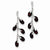 Sterling Silver with Dark Red Glass Earrings