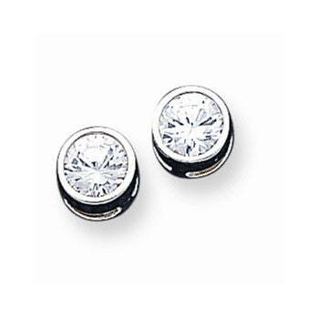 Sterling Silver CZ Post Earrings
