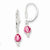Sterling Silver Rose Swarovski Elements Leverback Earrings