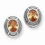 Sterling Silver Oval Champagne CZ Earrings