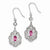 Sterling Silver Pink Clear CZ Earrings