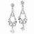 Sterling Silver CZ Ch&elier Earrings