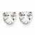 Sterling Silver Heart CZ Stud Earrings