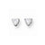 Sterling Silver 4mm Heart CZ Stud Earrings