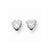Sterling Silver 5mm Heart CZ Stud Earrings