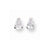 Sterling Silver 4x7 Pear CZ Stud Earrings
