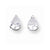 Sterling Silver 6x8mm Pear CZ Stud Earrings