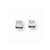 Sterling Silver 3mm CZ Princess Bezel Stud Earrings