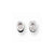 Sterling Silver 3x5mm CZ Oval Bezel Stud Earrings