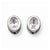 Sterling Silver 6x8mm CZ Oval Bezel Stud Earrings