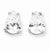 Sterling Silver Pear CZ Stud Earrings