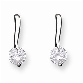 Sterling Silver CZ Post Earrings